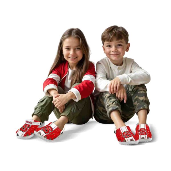 customized nc state wolfpack vertical stripes crocs fashion forward