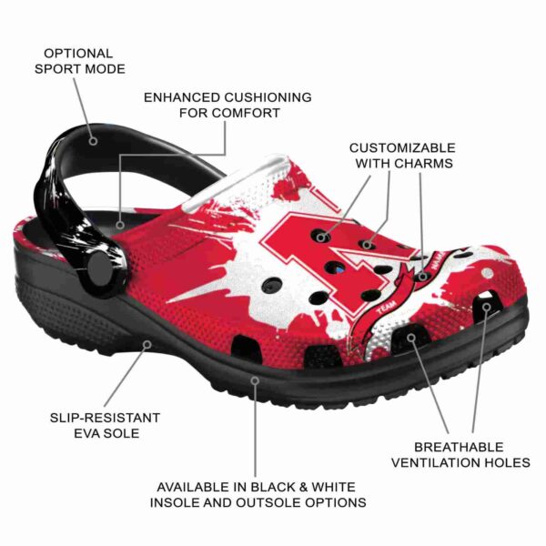 customized nebraska cornhuskers splatter pattern crocs new arrival