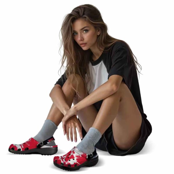 customized nebraska cornhuskers splatter pattern crocs premium grade