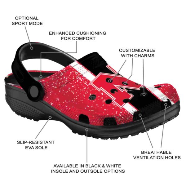 customized nebraska cornhuskers vertical stripes crocs new arrival