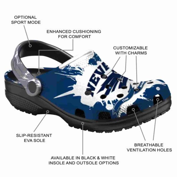 customized nevada wolf pack splatter pattern clog new arrival