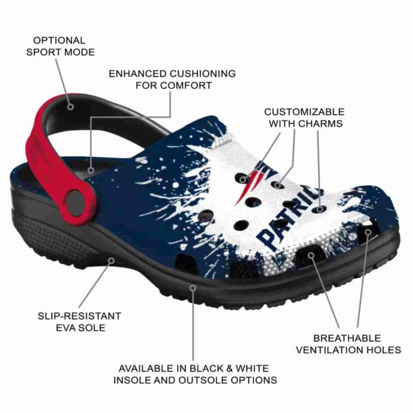 customized new england patriots splash art crocs new arrival