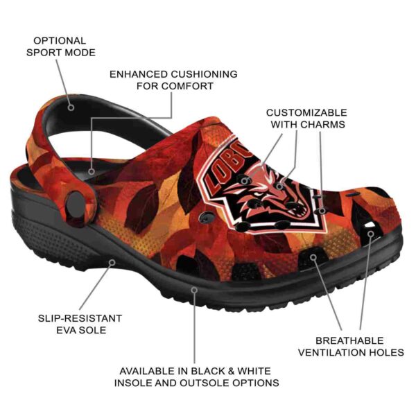 customized new mexico lobos autumn leaves clog new arrival