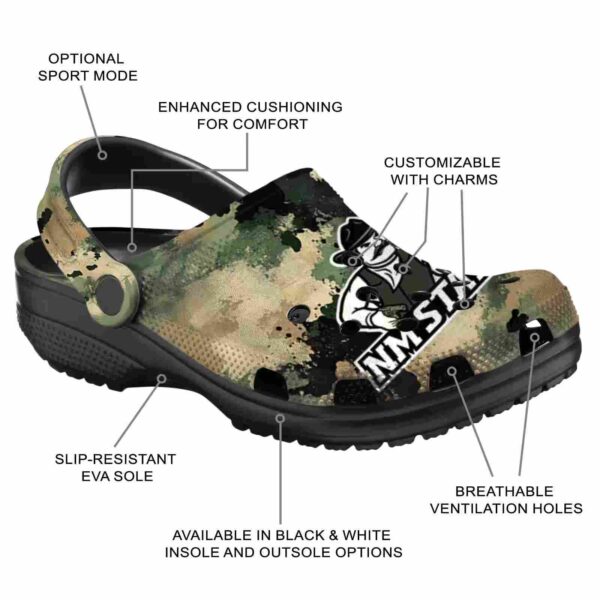 customized new mexico state aggies camouflage craze clog new arrival