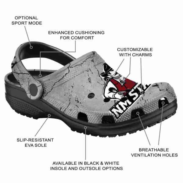 customized new mexico state aggies cracked texture clog new arrival