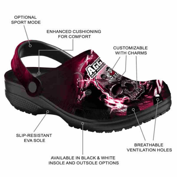 customized new mexico state aggies gothic skull clog new arrival