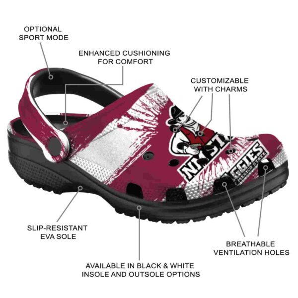 customized new mexico state aggies paint splatter graphics clog new arrival