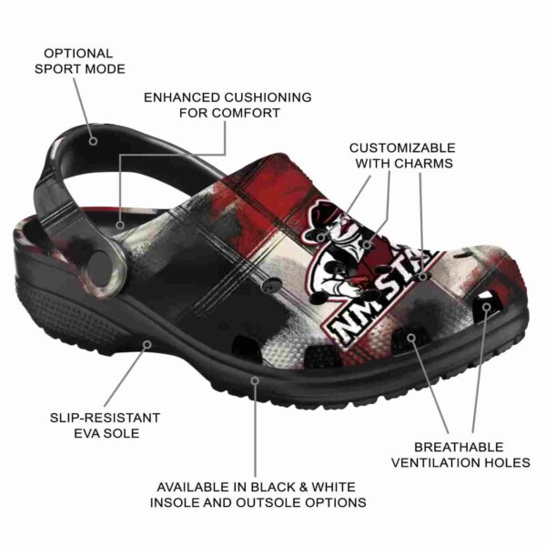 customized new mexico state aggies plaid fusion clog new arrival