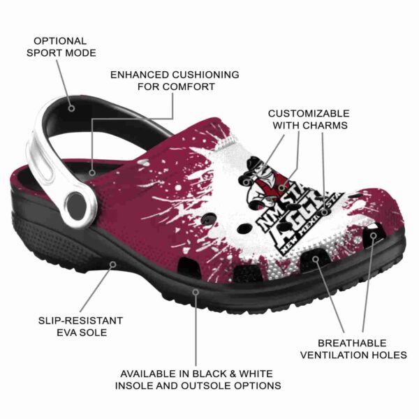 customized new mexico state aggies splash art clog new arrival