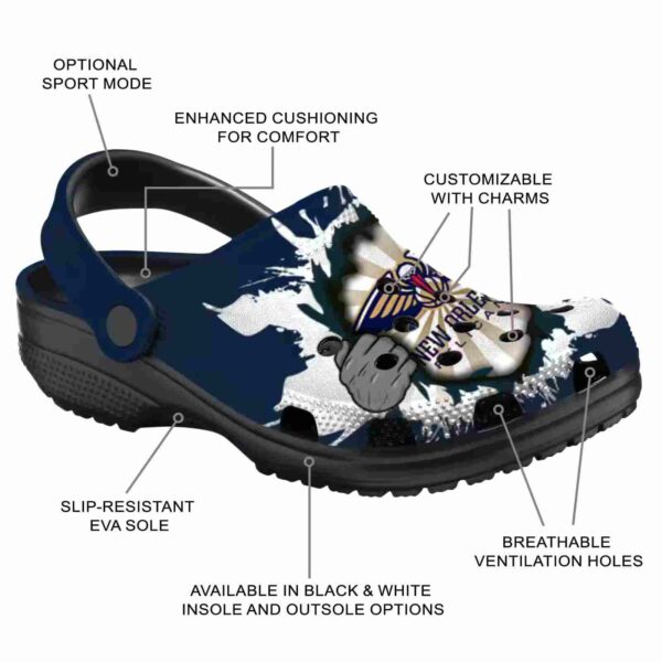customized new orleans pelicans gripping hand clog new arrival
