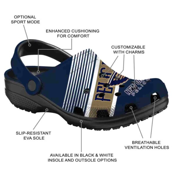 customized new orleans pelicans vibrant dual tone clog new arrival