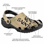 Customized New Orleans Saints Contrasting Stripes Crocs Best selling