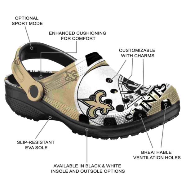 customized new orleans saints football helmet crocs new arrival