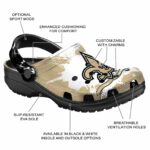 Customized New Orleans Saints Splatter Pattern Crocs Best selling