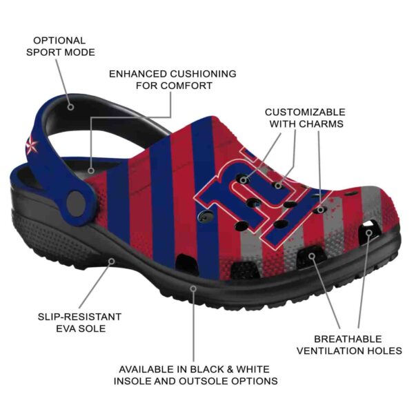 customized new york giants star spangled graphic crocs new arrival
