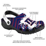 Customized New York Giants Zigzag Paint Burst Crocs Best selling