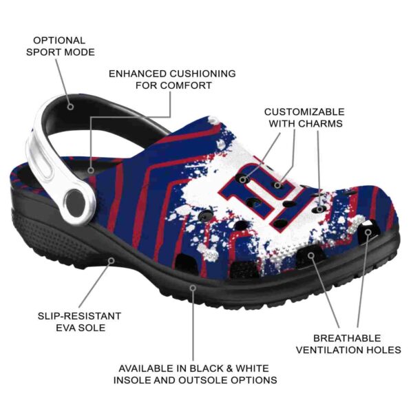 customized new york giants zigzag paint burst crocs new arrival