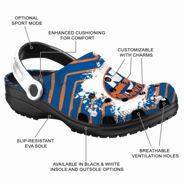 customized new york islanders zigzag paint burst clog new arrival