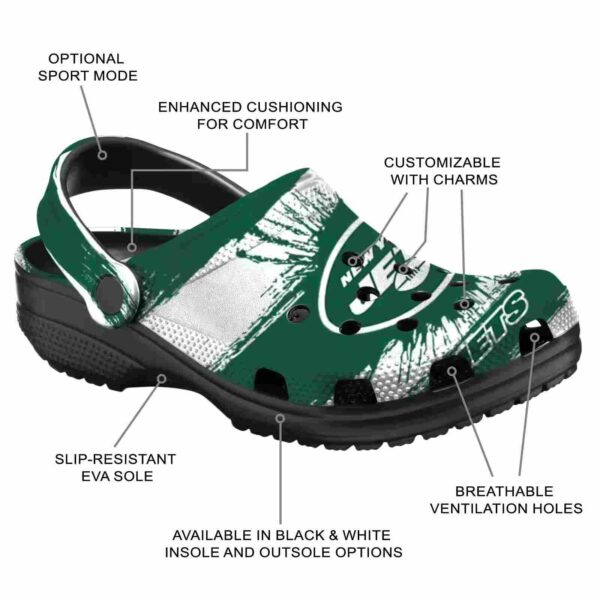 customized new york jets paint splatter graphics crocs new arrival