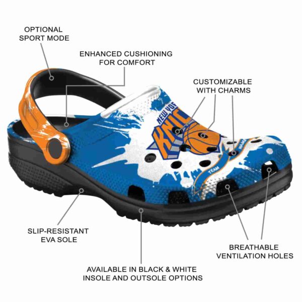 customized new york knicks splatter pattern crocs new arrival