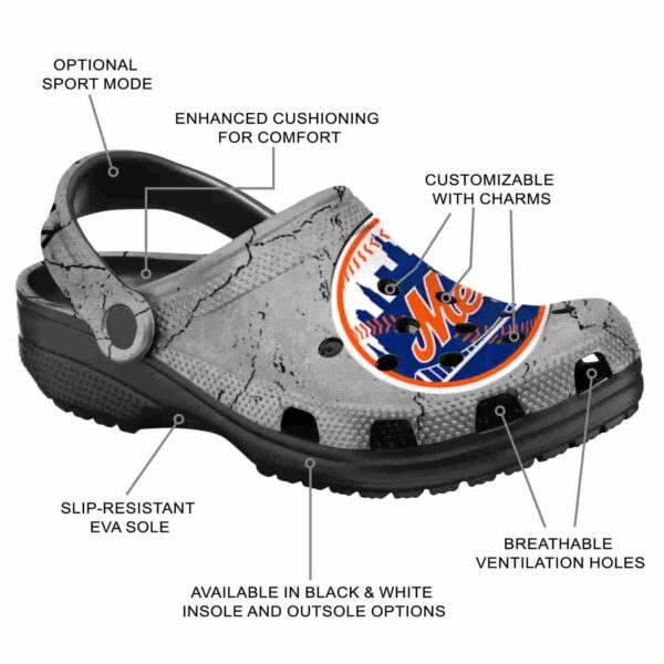 customized new york mets cracked texture crocs new arrival