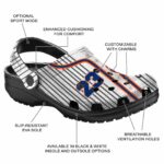 Customized New York Mets Pinstripe Pattern Crocs Best selling