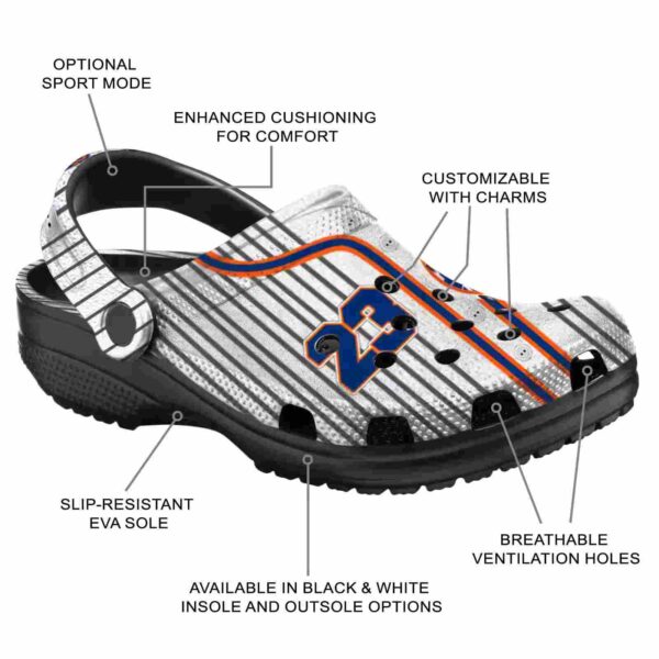 customized new york mets pinstripe pattern crocs new arrival