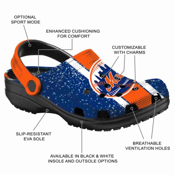 customized new york mets vertical stripes crocs new arrival