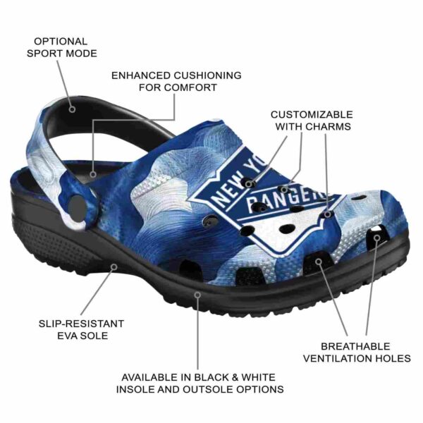 customized new york rangers ocean waves clog new arrival