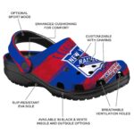 customized new york rangers paint splatter graphics clog best selling