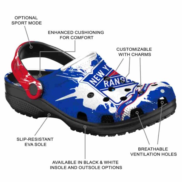customized new york rangers splatter pattern clog new arrival