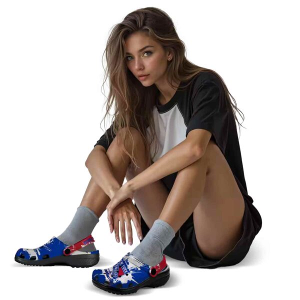 customized new york rangers splatter pattern clog premium grade