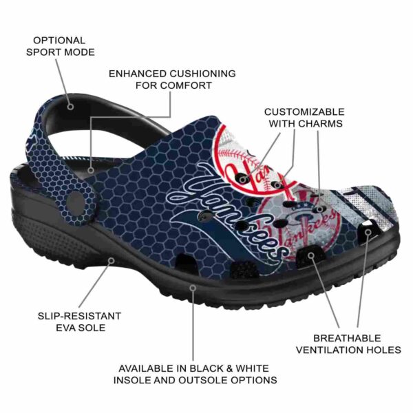customized new york yankees contrasting stripes crocs new arrival