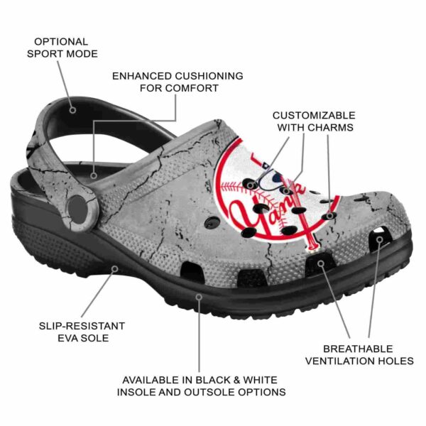 customized new york yankees cracked texture crocs new arrival