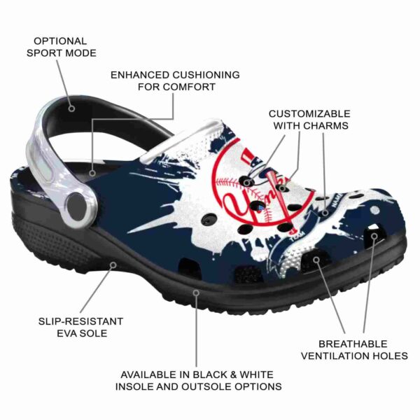 customized new york yankees splatter pattern crocs new arrival