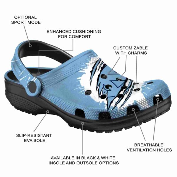 customized north carolina tar heels splash motif background crocs new arrival