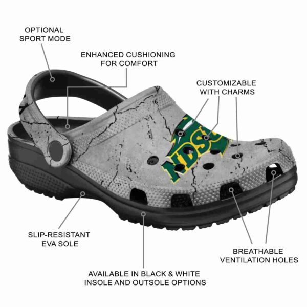 customized north dakota state bison cracked texture clog new arrival