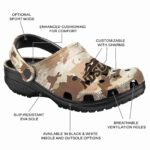 customized north dakota state bison desert camo clog best selling