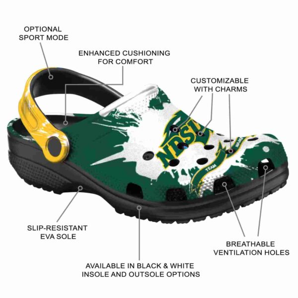 customized north dakota state bison splatter pattern clog new arrival