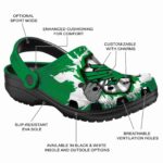 customized north texas mean green gripping hand clog best selling
