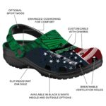 customized north texas mean green star spangled side pattern clog best selling
