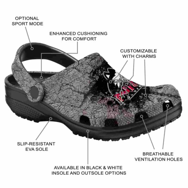 customized northern illinois huskies cracked ground texture clog new arrival