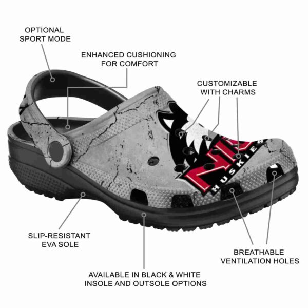 customized northern illinois huskies cracked texture clog new arrival