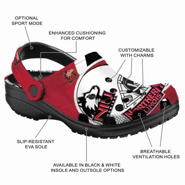customized northern illinois huskies football helmet clog new arrival