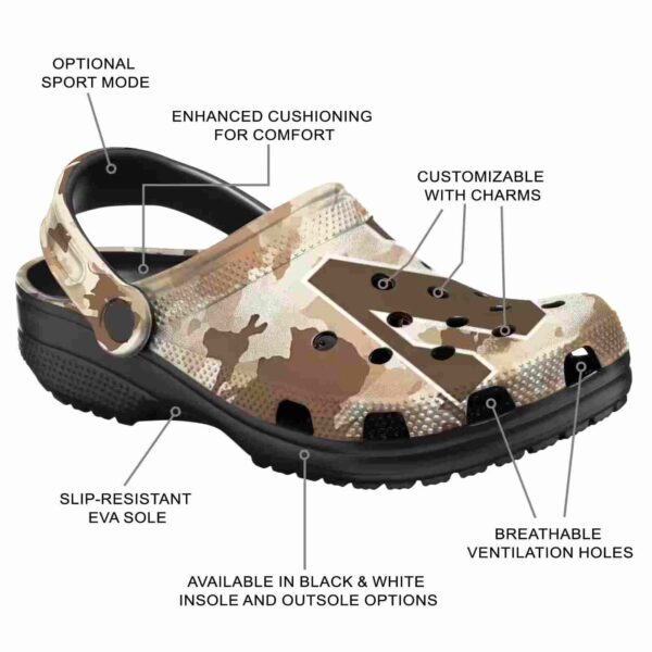 customized northwestern wildcats desert camo clog new arrival
