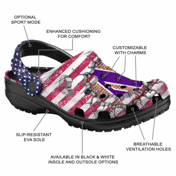 customized northwestern wildcats freedom splinter clog new arrival