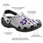 customized northwestern wildcats pinstripe pattern clog best selling