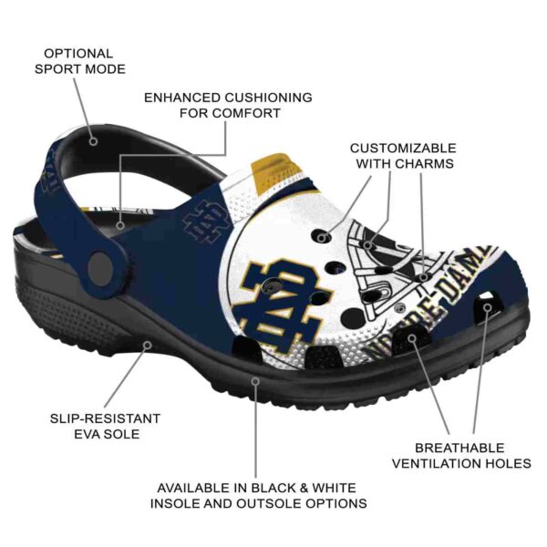 customized notre dame fighting irish football helmet crocs new arrival