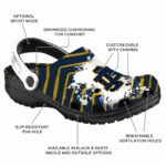 Customized Notre Dame Fighting Irish Zigzag Paint Burst Crocs Best selling