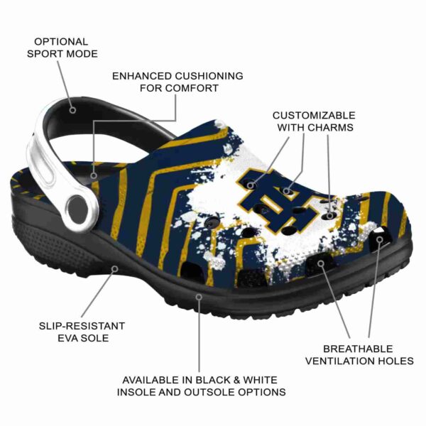 customized notre dame fighting irish zigzag paint burst crocs new arrival